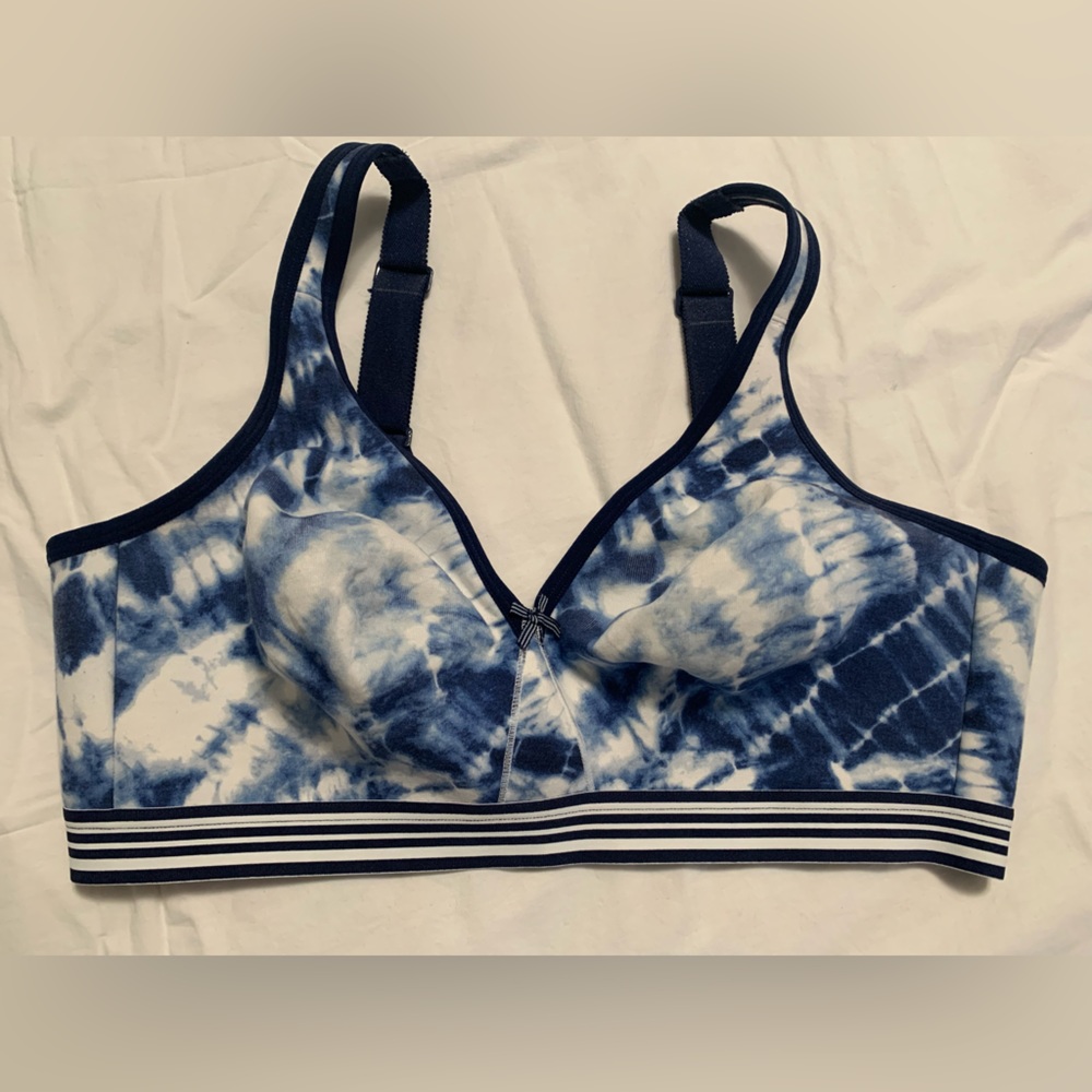 Cacique Blue Tie-Dye Bra